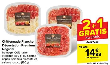Promotions Chiffonnade planche dégustation premium negroni - Negroni - Valide de 22/05/2024 à 03/06/2024 chez Carrefour