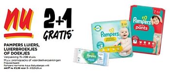 Promoties Pampers harmonie aqua babydoekjes - Pampers - Geldig van 22/05/2024 tot 28/05/2024 bij Jumbo