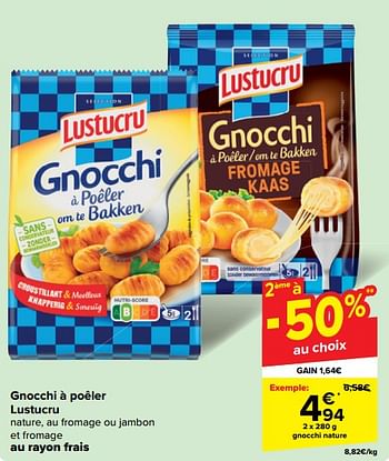 Promotions Gnocchi nature - Lustucru - Valide de 22/05/2024 à 03/06/2024 chez Carrefour