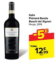 Promotions Italie piémont barolo boschi dei signori rouge - Vins rouges - Valide de 22/05/2024 à 03/06/2024 chez Carrefour