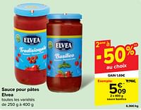 Promotions Sauce basilico - Elvea - Valide de 22/05/2024 à 03/06/2024 chez Carrefour