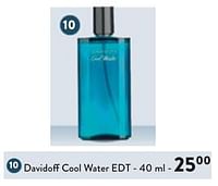 Promoties Davidoff cool water edt - Davidoff - Geldig van 22/05/2024 tot 04/06/2024 bij DI