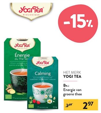 Promoties Energie van groene thee - Yogi Tea - Geldig van 22/05/2024 tot 04/06/2024 bij DI