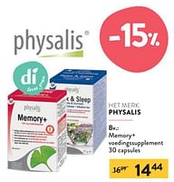 Promoties Memory+ voedingssupplement - Physalis - Geldig van 22/05/2024 tot 04/06/2024 bij DI