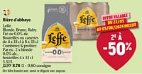 Promotions Bière d`abbaye leffe blonde - Leffe - Valide de 23/05/2024 à 29/05/2024 chez Delhaize