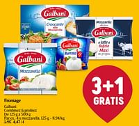 Promotions Fromage galbani mozzarella - Galbani - Valide de 23/05/2024 à 29/05/2024 chez Delhaize
