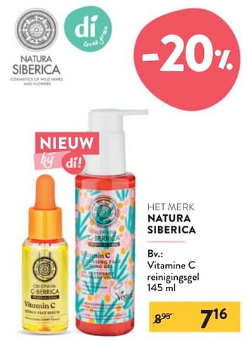 Promoties Vitamine c reinigingsgel - Natura Siberica - Geldig van 22/05/2024 tot 04/06/2024 bij DI