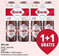Promotions Bière pils bavik - super pils - Bavik - Valide de 23/05/2024 à 29/05/2024 chez Delhaize