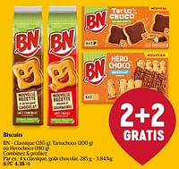 Promotions Biscuits classique, goût chocolat - BN - Valide de 23/05/2024 à 29/05/2024 chez Delhaize