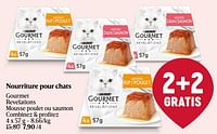 Promotions Nourriture pour chats gourmet revelations mousse poulet ou saumon - Purina - Valide de 23/05/2024 à 29/05/2024 chez Delhaize