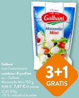 Promotions Galbani mozzarella mini - Galbani - Valide de 22/05/2024 à 04/06/2024 chez OKay