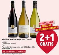 Promotions Laroche vin rouge, pinot noir 2022, pays d`oc - Vins rouges - Valide de 23/05/2024 à 29/05/2024 chez Delhaize