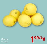 Promotions Citrons - Huismerk - Okay Buurtwinkels - Valide de 22/05/2024 à 04/06/2024 chez OKay