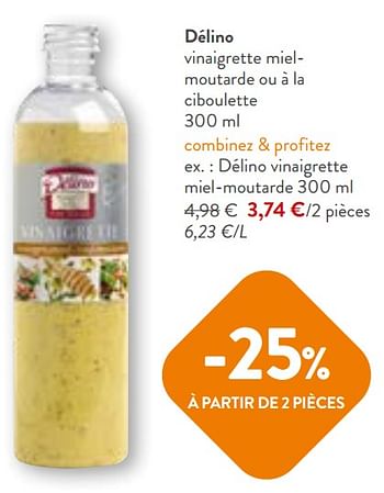 Promotions Délino vinaigrette miel-moutarde - Delino - Valide de 22/05/2024 à 04/06/2024 chez OKay