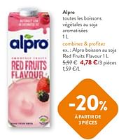 Promotions Alpro boisson au soja red fruits flavour - Alpro - Valide de 22/05/2024 à 04/06/2024 chez OKay