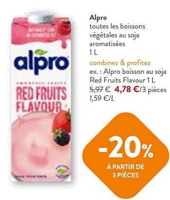 Promotions Alpro boisson au soja red fruits flavour - Alpro - Valide de 22/05/2024 à 04/06/2024 chez OKay