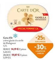 Promotions Carte d’or crème glacée à la vanille de madagascar - Ola - Valide de 22/05/2024 à 04/06/2024 chez OKay