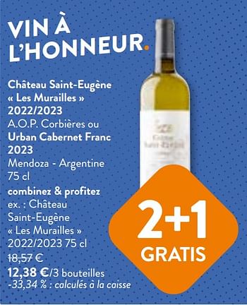 Promotions Château saint-eugène les murailles - Vins blancs - Valide de 22/05/2024 à 04/06/2024 chez OKay