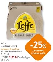 Promotions Leffe bière blonde - Leffe - Valide de 22/05/2024 à 04/06/2024 chez OKay
