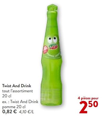 Promotions Twist and drink pomme - Twist and drink - Valide de 22/05/2024 à 04/06/2024 chez OKay