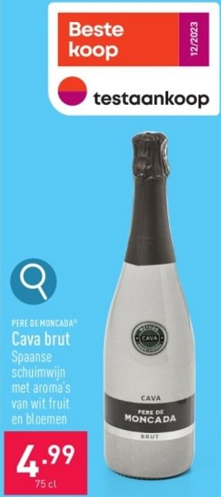 Promoties Cava brut - Schuimwijnen - Geldig van 27/05/2024 tot 01/06/2024 bij Aldi