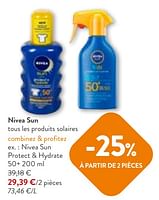 Promotions Nivea sun protect + hydrate - Nivea - Valide de 22/05/2024 à 04/06/2024 chez OKay