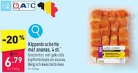 Promoties Kippenbrochette met ananas - Huismerk - Aldi - Geldig van 27/05/2024 tot 01/06/2024 bij Aldi