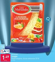 Promoties Lasagne - CASA MORANDO  - Geldig van 27/05/2024 tot 01/06/2024 bij Aldi