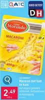 Promoties Macaroni met ham en kaas - CASA MORANDO  - Geldig van 27/05/2024 tot 01/06/2024 bij Aldi