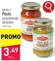 Promoties Pesto - Bertolli - Geldig van 31/05/2024 tot 02/06/2024 bij Aldi