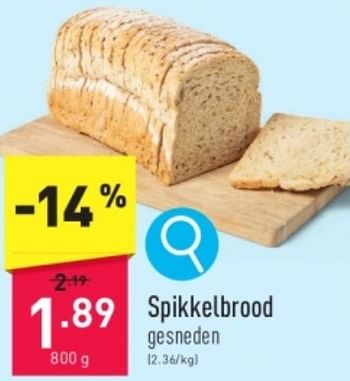 Promoties Spikkelbrood - Huismerk - Aldi - Geldig van 27/05/2024 tot 01/06/2024 bij Aldi