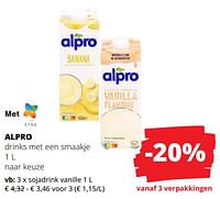 Promoties Alpro sojadrink vanille - Alpro - Geldig van 23/05/2024 tot 05/06/2024 bij Spar (Colruytgroup)