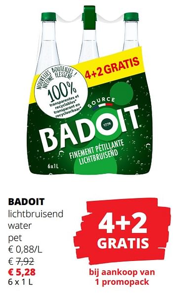 Promoties Badoit lichtbruisend water pet - Badoit - Geldig van 23/05/2024 tot 05/06/2024 bij Spar (Colruytgroup)