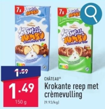 Promoties Krokante reep met crèmevulling - CHATEAU - Geldig van 27/05/2024 tot 07/06/2024 bij Aldi