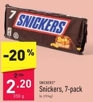 Promoties Snickers - Snickers - Geldig van 01/06/2024 tot 02/06/2024 bij Aldi