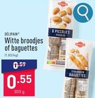 Promoties Witte broodjes of baguettes - Delipain - Geldig van 27/05/2024 tot 07/06/2024 bij Aldi