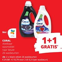 Promoties Coral vloeibaar wasmiddel - Coral - Geldig van 23/05/2024 tot 05/06/2024 bij Spar (Colruytgroup)