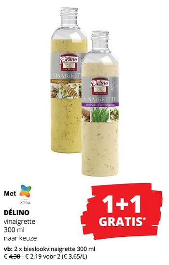 Promoties Délino vinaigrette - Delino - Geldig van 23/05/2024 tot 05/06/2024 bij Spar (Colruytgroup)