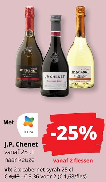 Promoties J.p. chenet cabernet-syrah - Rode wijnen - Geldig van 23/05/2024 tot 05/06/2024 bij Spar (Colruytgroup)