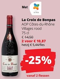 La croix de bonpas aop côtes du rhône villages rood-Rode wijnen