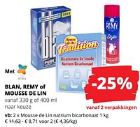 Promoties Mousse de lin natrium bicarbonaat - Mousse de Lin - Geldig van 23/05/2024 tot 05/06/2024 bij Spar (Colruytgroup)
