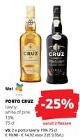 Promoties Porto cruz tawny - Porto Cruz - Geldig van 23/05/2024 tot 05/06/2024 bij Spar (Colruytgroup)