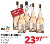 Promoties Vignoble soulédré aop fronton rosé - Rosé wijnen - Geldig van 23/05/2024 tot 05/06/2024 bij Spar (Colruytgroup)
