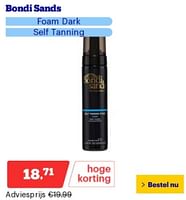 Promoties Bondi sands foam dark self tanning - Bondi Sands - Geldig van 21/05/2024 tot 26/05/2024 bij Bol.com