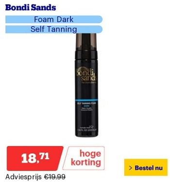 Promoties Bondi sands foam dark self tanning - Bondi Sands - Geldig van 21/05/2024 tot 26/05/2024 bij Bol.com