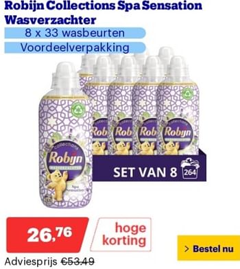 Promoties Robijn collections spa sensation wasverzachter - Robijn - Geldig van 21/05/2024 tot 26/05/2024 bij Bol.com