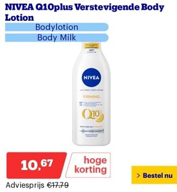 Promoties Nivea q10plus verstevigende body lotion - Nivea - Geldig van 21/05/2024 tot 26/05/2024 bij Bol.com
