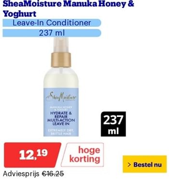Promoties Shea moisture manukahoney + yoghurt leave in conditioner - Shea Moisture - Geldig van 21/05/2024 tot 26/05/2024 bij Bol.com
