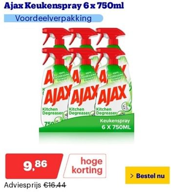 Promoties Ajax keukenspray - Ajax - Geldig van 21/05/2024 tot 26/05/2024 bij Bol.com