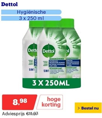 Promoties Dettol hygienische - Dettol - Geldig van 21/05/2024 tot 26/05/2024 bij Bol.com